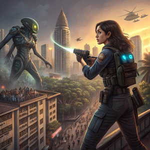 WILD EXPERIENCE ALERT! Sarah Shah & I IN MUMBAI BLOCKING ALIEN INVASION SHORT FILM. UNFORGETTABLE SHOTS. #AlienTakeover #MumbaiMagic