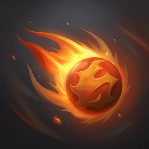 flying fireball in DOTA 2 style