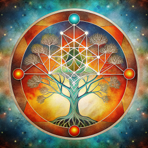 Erstelle mir bitte das Symbol Kabbalah Baum des Lebens