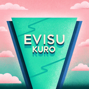 Vector illustration of Evisu Kuro logo. Bold, modern font with a gradient color scheme.