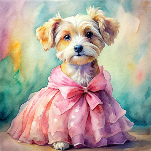 dog dress pink