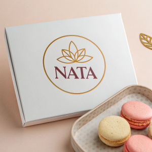 Branding concept for 'Nata'. Logo design. Specifications: Size, Impression, Color, Material