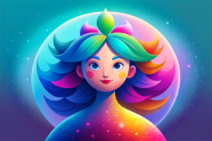 Holi colorful illustration