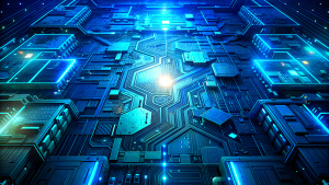 blue circuit board  background