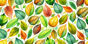 seamless pattern with leaves	