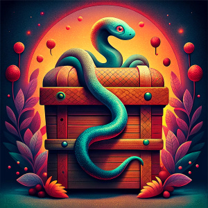 wooden snake chest, Chinese New Year