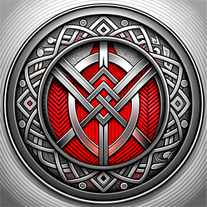 nordic shields geometric symbols -  tattoo design - perfect realistic art - high-definition - grey and black - white background 