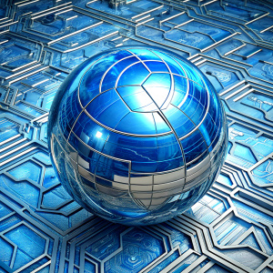 global blue circuit board  background