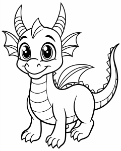 cute little dragon smiling