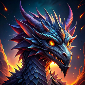 black dragon icon for videogame