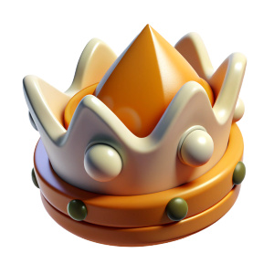 crown with white background, game rpg style