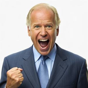 joe biden shouting effusively