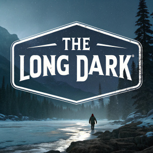 The Long Dark game logo. Clear, high-resolution image. Dark background with white text.