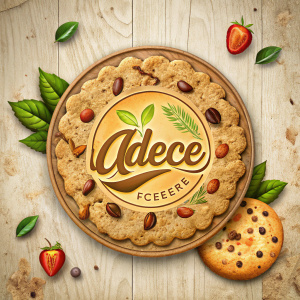 Un logo que lleve por nombre de ADECE en una galleta saludable
