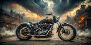 sick motorcycle, detailed matte painting, deviantart contest winner, nikon zii, mooresque, Alluring