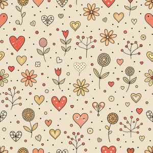 valentine day minimalist doodles for seamless pattern tile, light background