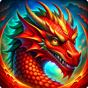 red dragon icon for videogame