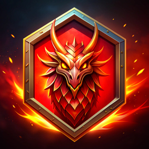 red dragon icon for videogame