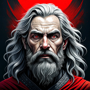 god odin perfect realistic art, high-definition, high-definition grey and black, white background 