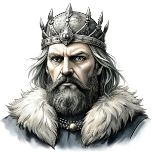 Nordic Surt - Ruler of Muspellsheim - perfect realistic art, high-definition grey and black, white background tattoo design