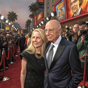 Alan Arkin and Suzanne Newlander Arkin at the star-studded premiere of 'The Incredible Burt Wonderstone'. Crowded red carpet event.
