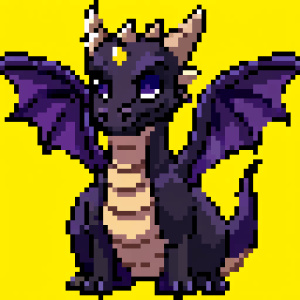 black dragon icon for videogame