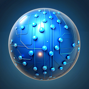 global blue circuit board  background