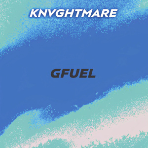 Digital poster announcing collaboration between Knvghtmare and GFUEL. Bold colors, sleek design, prominently featuring GFUEL logo and sponsorship details. For social media and streaming platforms