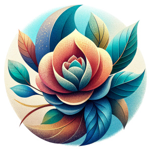 
logo in vector format:Artistic logo combining floral elements with brush strokes, representing the artistic touch and creativity involved in floral design.