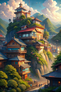 style mdjrny-v4 highly detailed matte painting {scenes} from studio ghibli, makoto shinkai, from artgerm, from wlop, from greg rutkowski, volumetric lighting, octane render, 4k resolution, trends on artstation, masterpiece