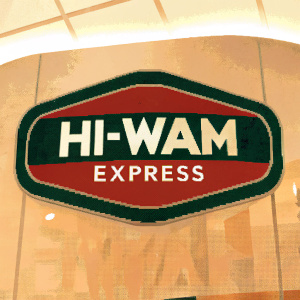 Modern, sleek logo for Hi-WaM Express. Bold red and orange color scheme, featuring large, clear font.