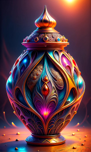 elegant futuristic traslucid glass bottle