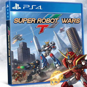 Dynamic cover art for Super Robot Wars T, showcasing vibrant characters in an action-packed scene. Available for PlayStation 4 and Nintendo Switch.