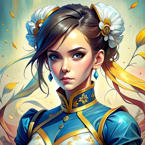 emma watson with chun li attributes