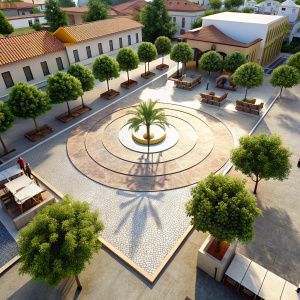 küçük ölçekli meydan desing planı