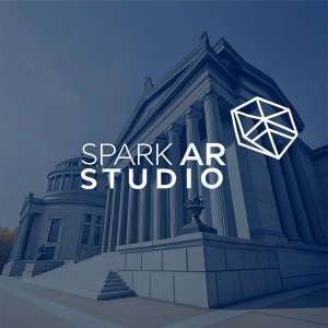 Spark AR Studio logo, modern design with minimalist geometric shape and clean sans-serif font.