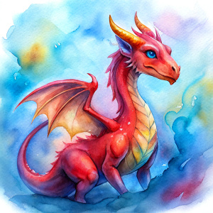 red dragon icon for videogame