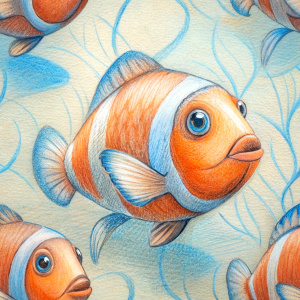 clownfish seamless pattern