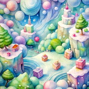 fairyland made of marshmallows