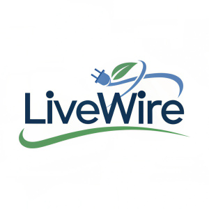 The Livewire logo, featuring the brand name in a sleek, modern font. Simple design with a blue and green color palette on a white background.