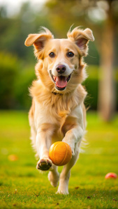 Scene 4: Fetch

[Cut to: Fido running after the ball.]

Prompt: "Step 3: Encourage Fido to bring the ball back and give lots of praise."

