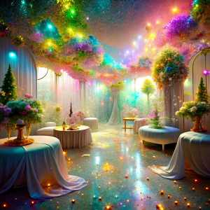 close masterpiece dreamland light soft color PRISM Effect furnitures room full of water clouds flowers   ultra intense crystal effect ultra glitter Photoshop Photo Manipulations  Holographic liquid Patent Spandex Vinyl   Dreamscape     very much glitter sparkly fantasized glam Sprinkle Shimmering Bioluminescent fairytale masterpiece  Magical   Shimmering   Ultra iridescence UV Glow Rainbow