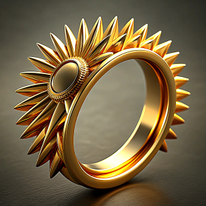 sun golden thin ring