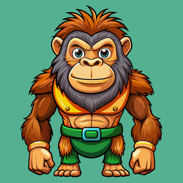 Ape Cartoon Vector Illustration - Recraft