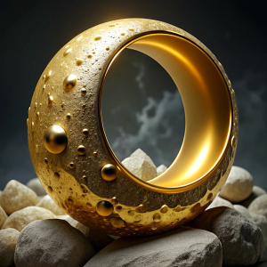 moon golden ring