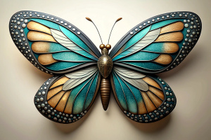 Butterfly on white background