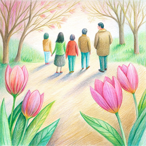 people wait  spring is coming 