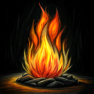 epic fire,black background