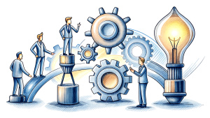People Power, Synergy of Strategic goals, Thinking and Business Systems, Sketch format