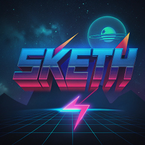 The word SKETH, blue energy, laser,